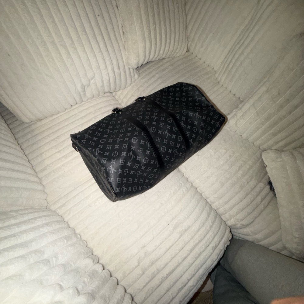 Louis Vuitton Monogram Eclipse Black & Gray Duffe… - image 6